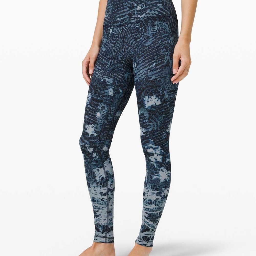 lululemon athletica Align  Blue Patterned Leggings Women's Size 6